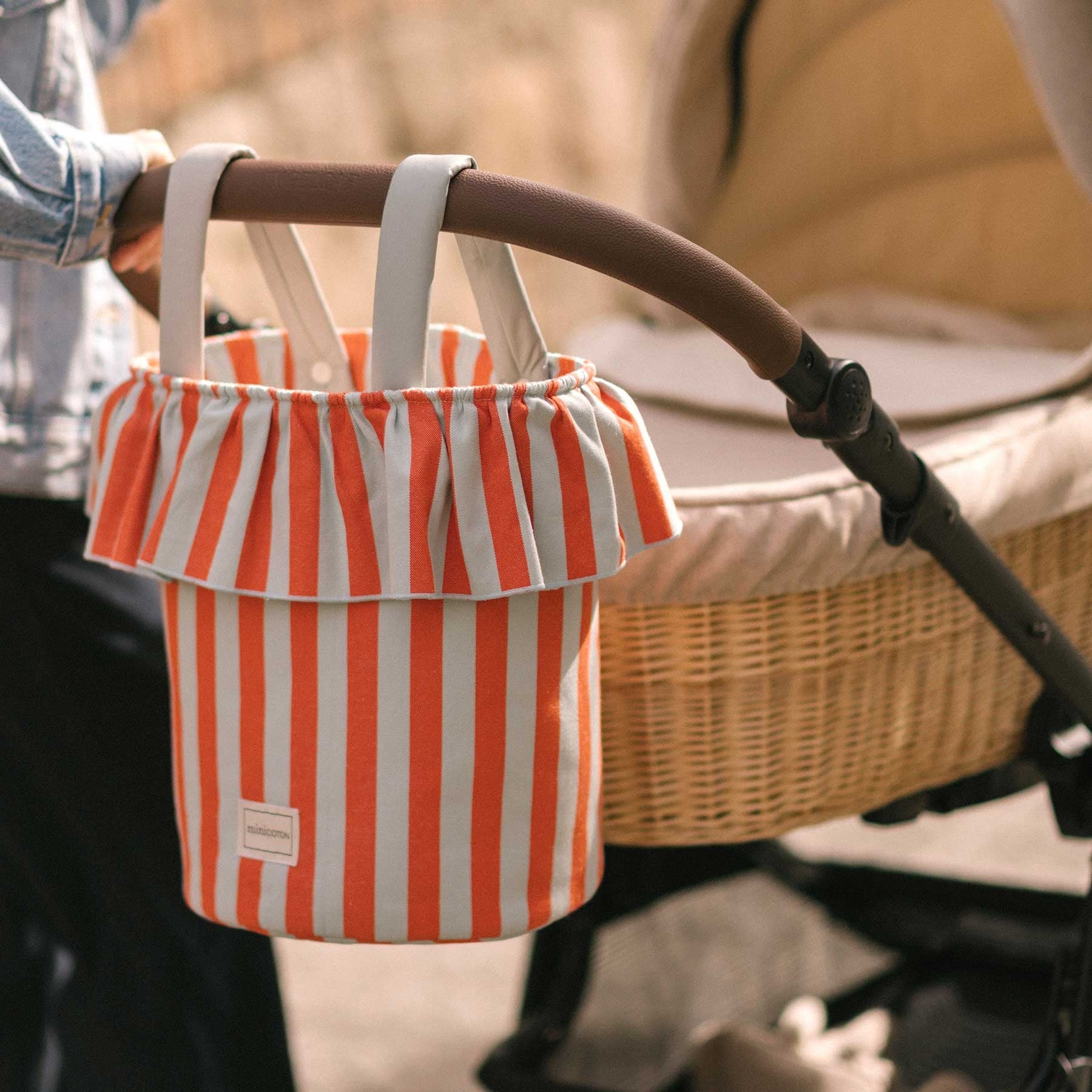 Basket Rayas - Coral + Aqua - Image 2