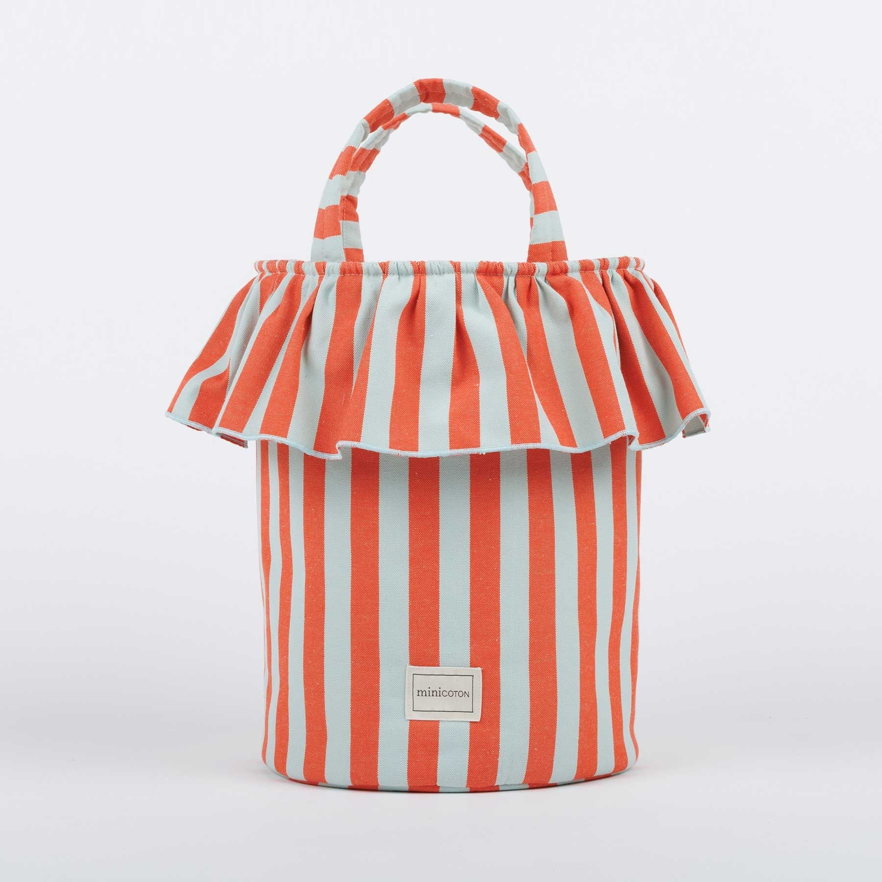 Basket Rayas - Coral + Aqua - Image 4