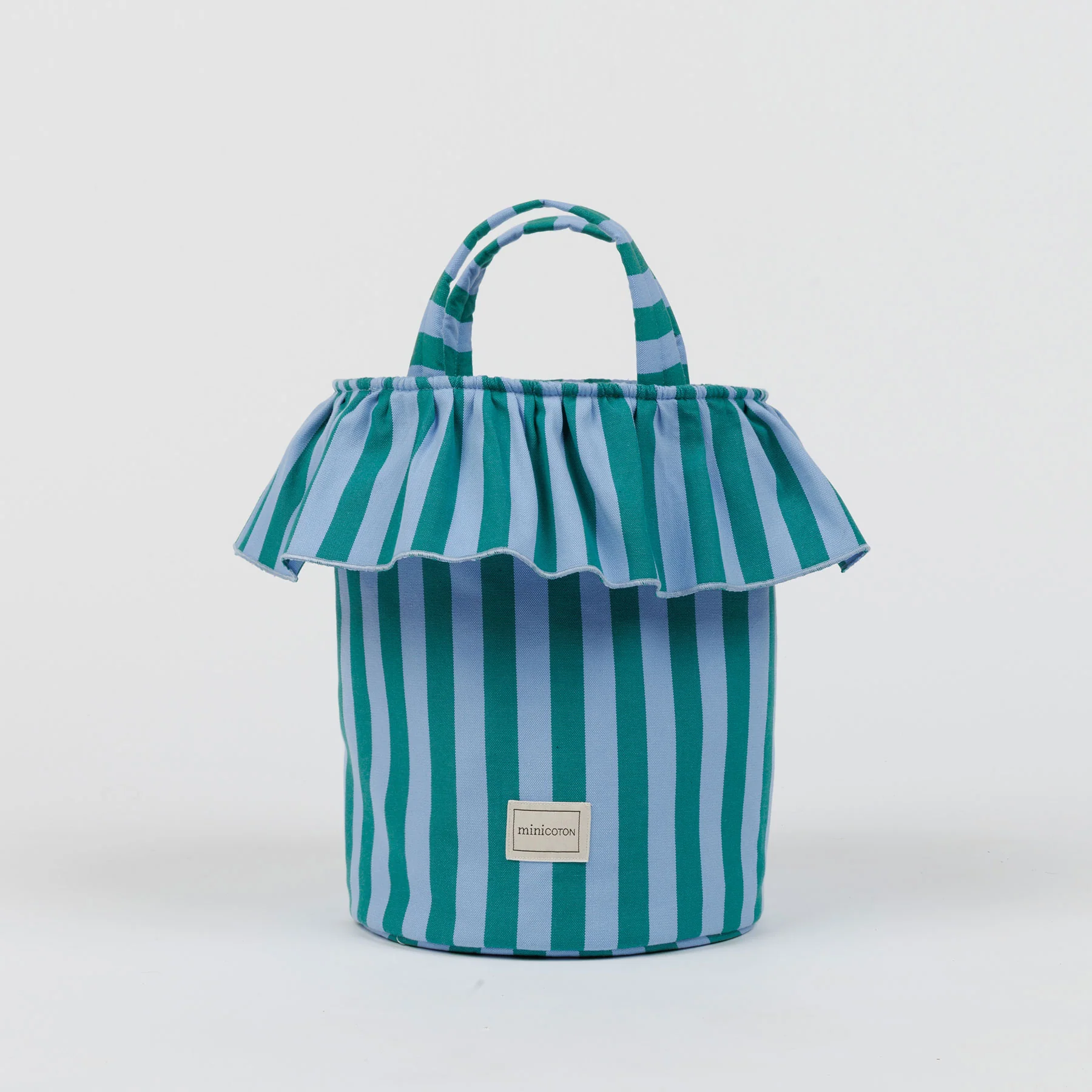 Basket Rayas - Green + Sky Blue - Image 3