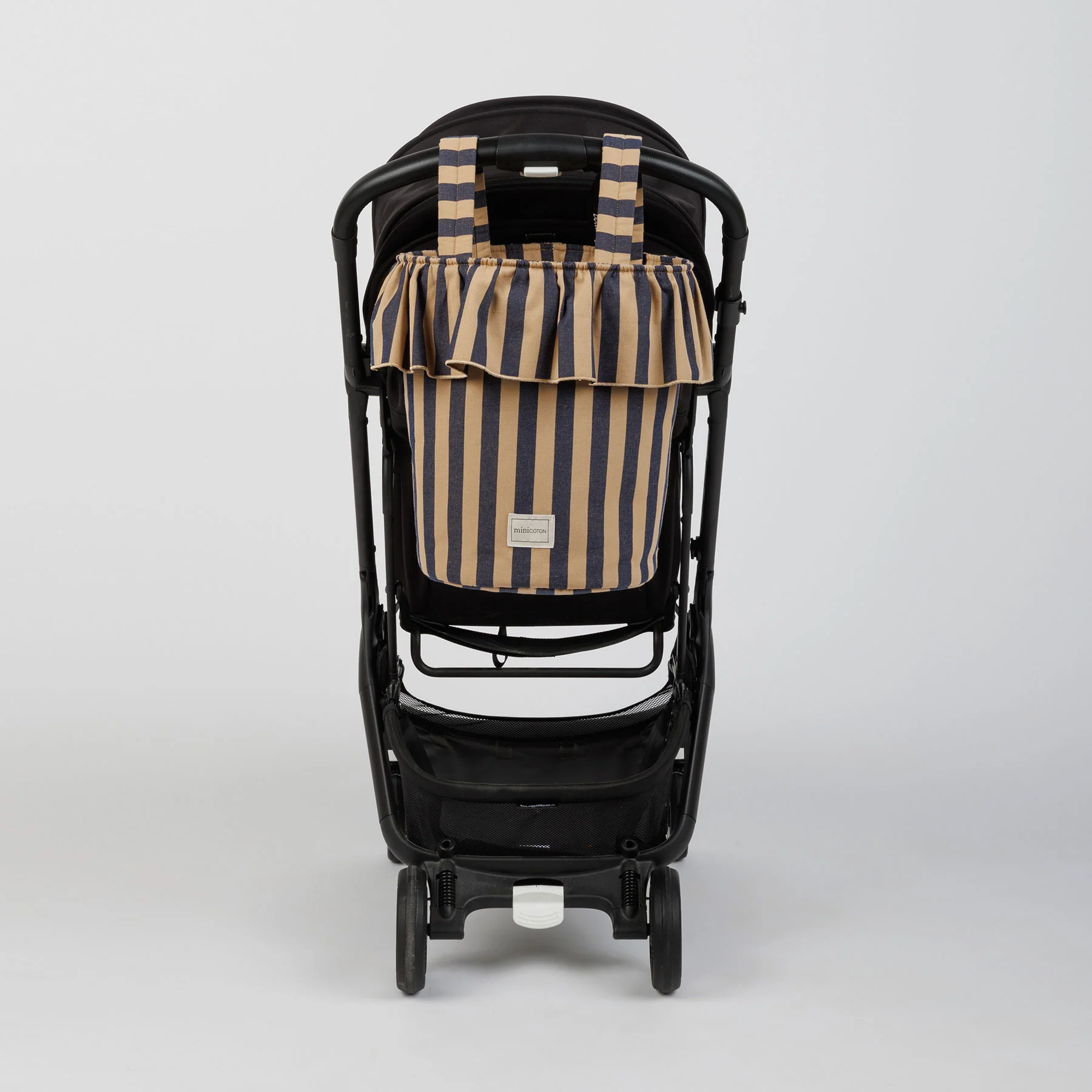 Basket Rayas - Navy + Caramel - PRE ORDER - Image 3