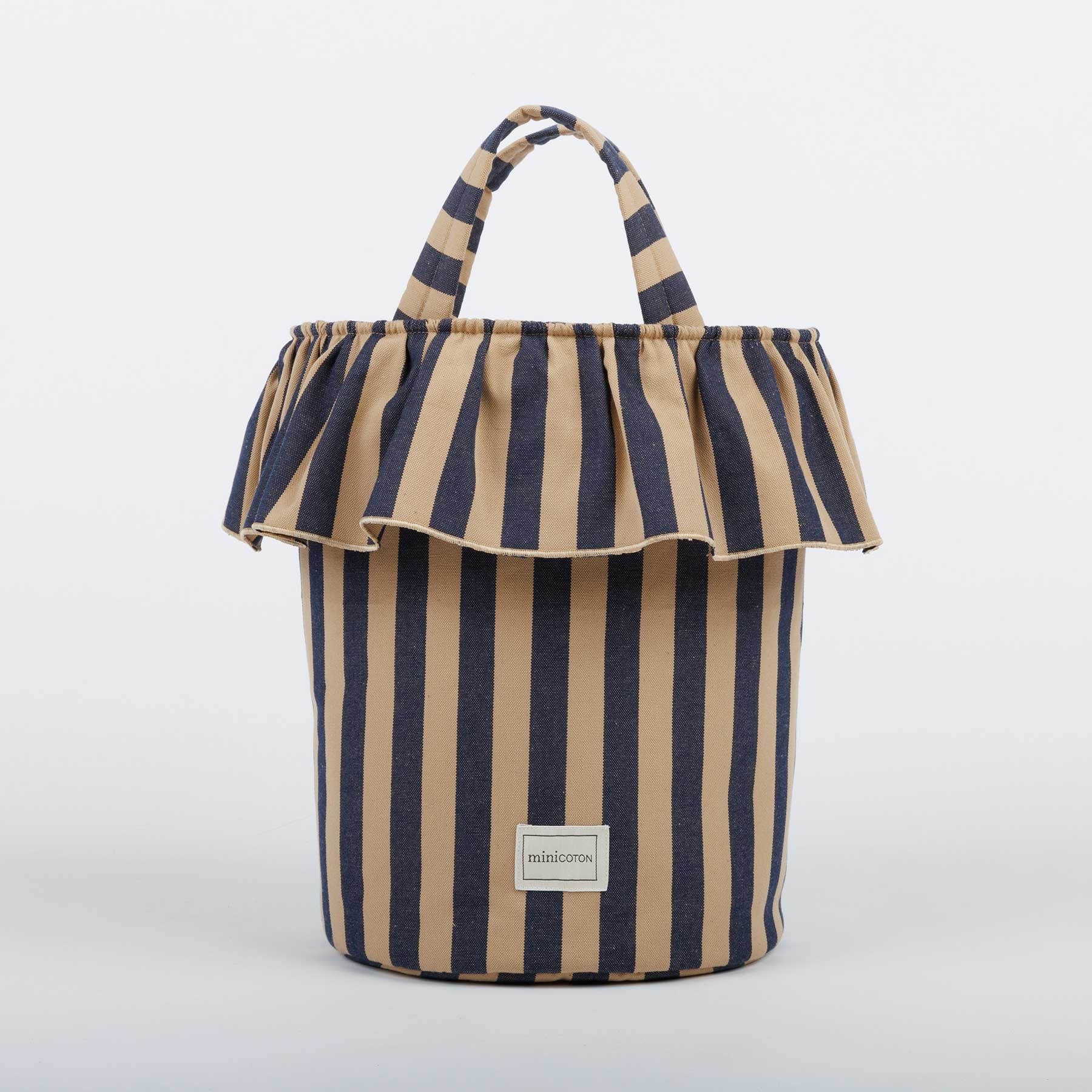 Basket Rayas - Navy + Caramel - PRE ORDER - Image 4