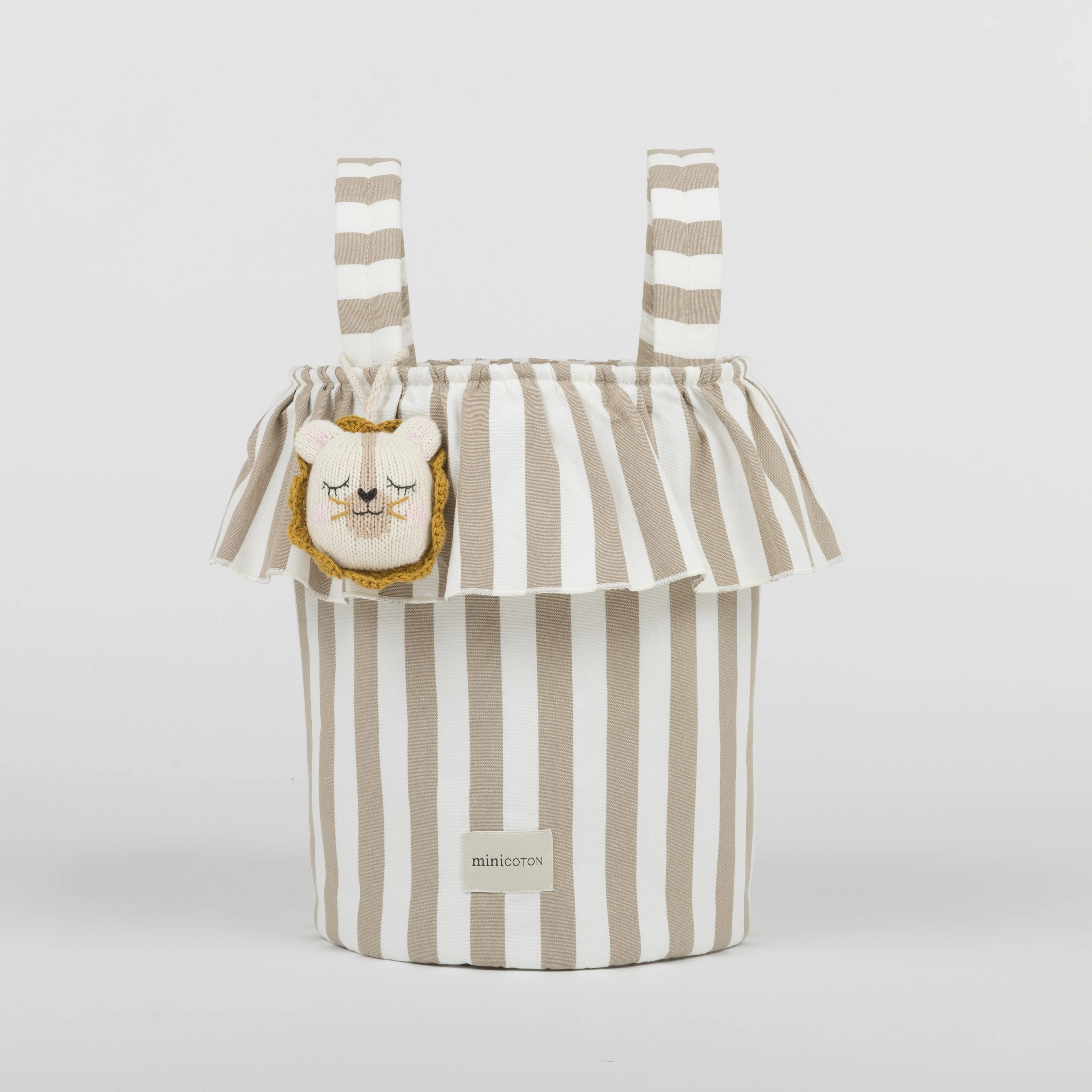 Basket Rayas - Oak + White - Image 3
