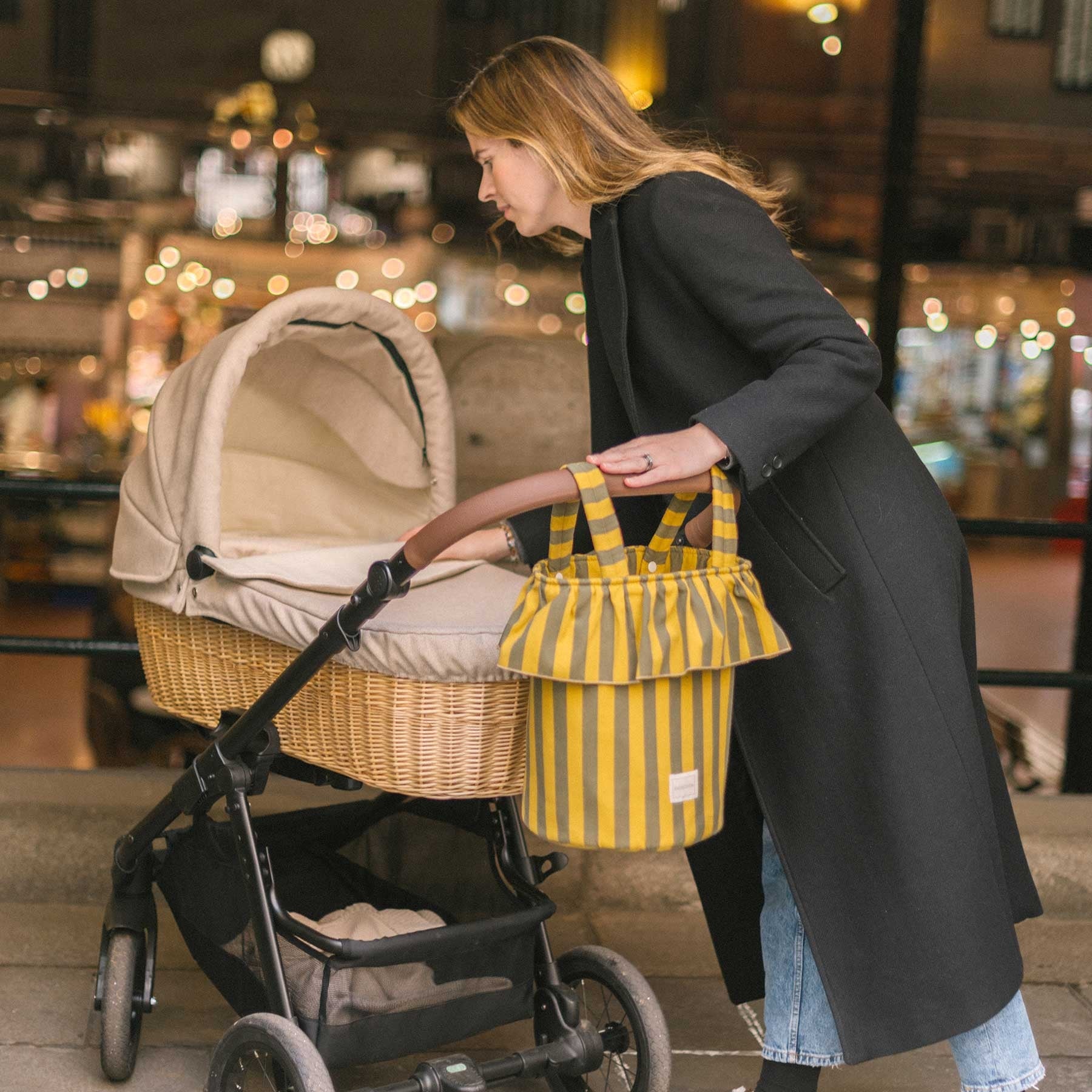 Basket Rayas - Olive + Gold - Image 2