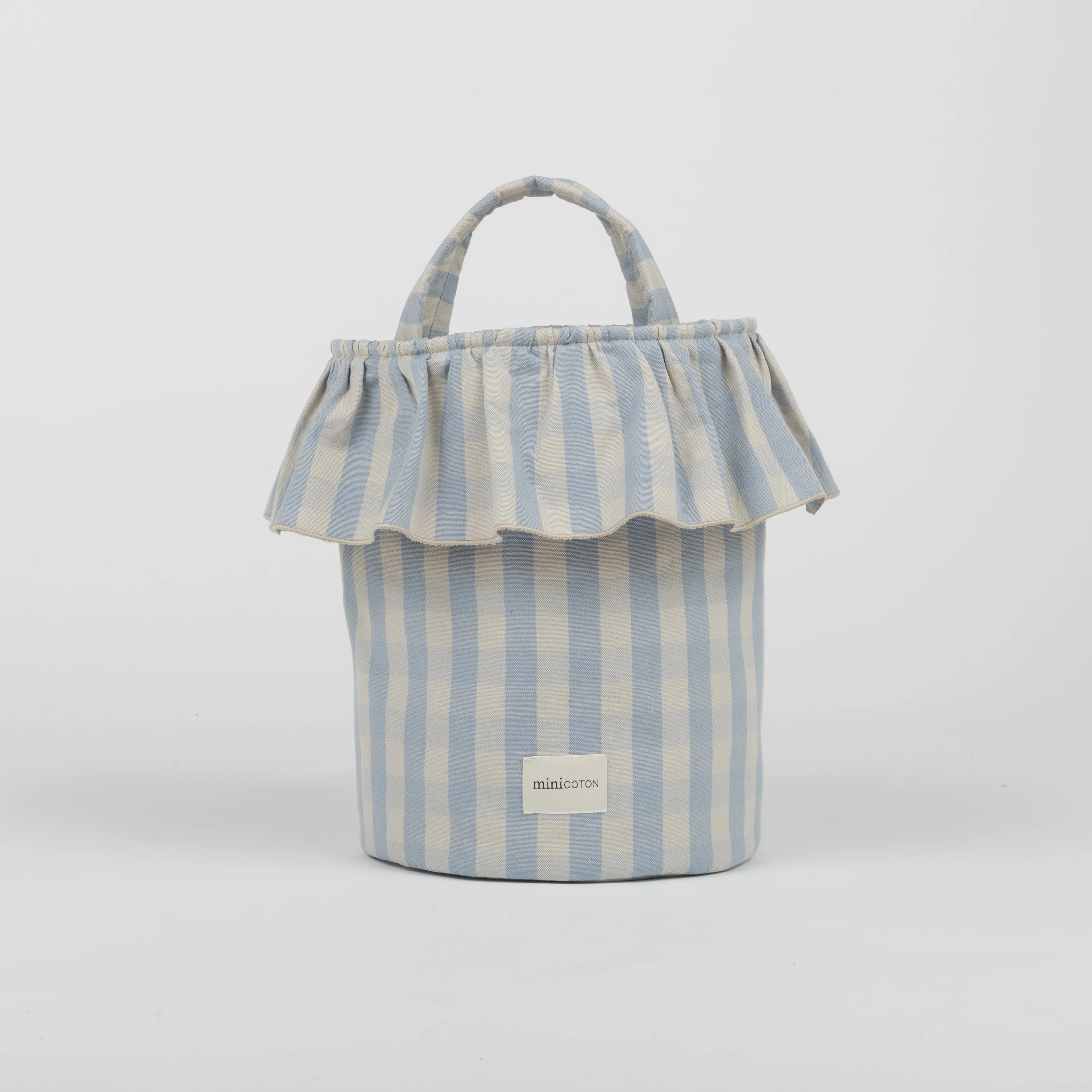 Basket Vichy - Blue + Sand - Image 2