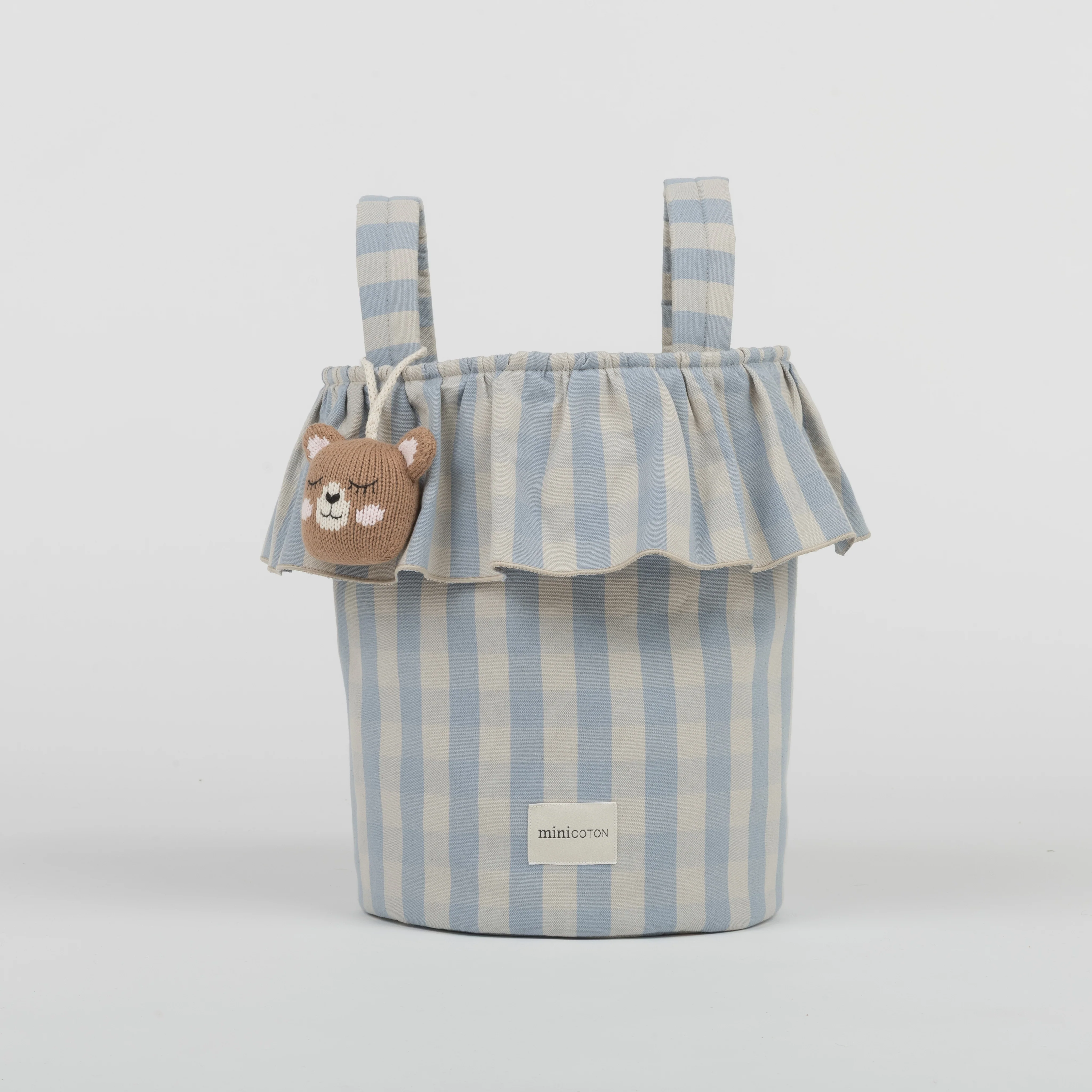 Basket Vichy - Blue + Sand - Image 3