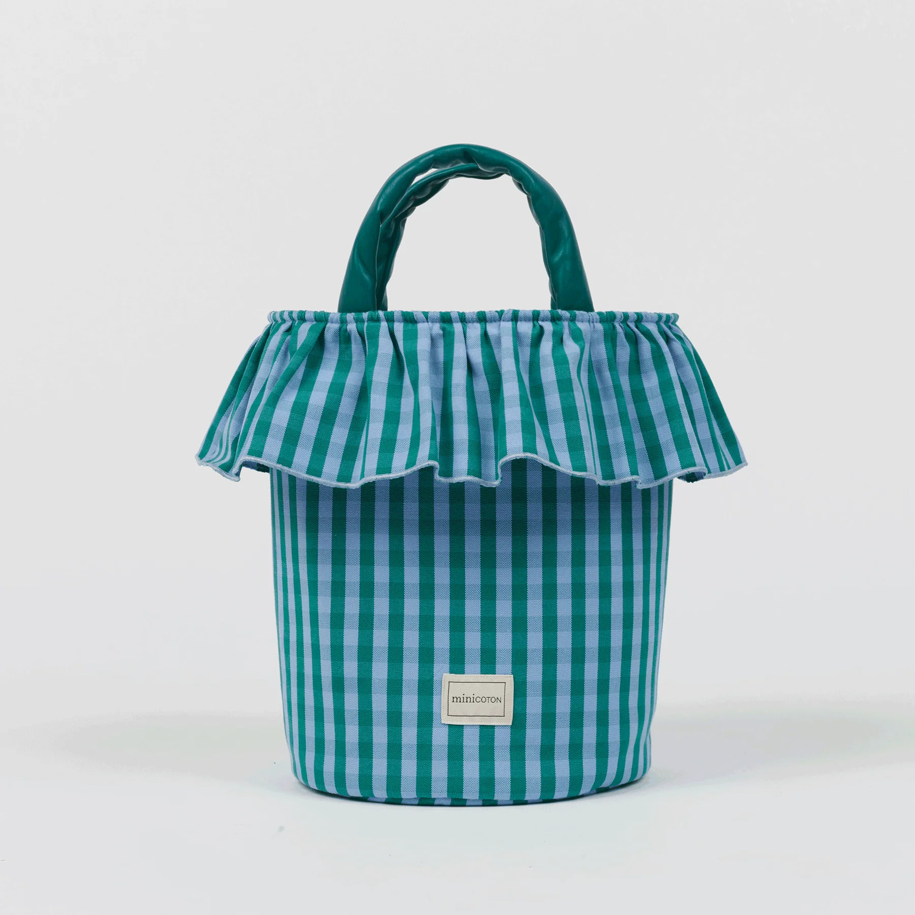 Basket Vichy - Green + Sky Blue - PRE ORDER - Image 5
