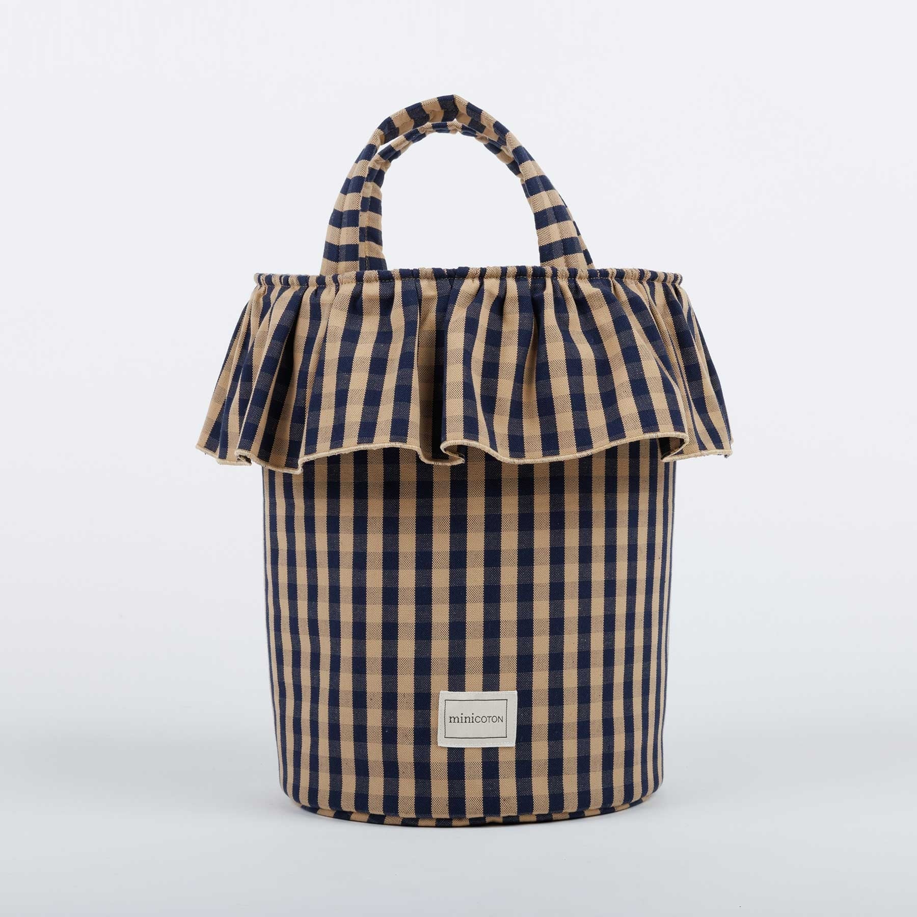 Basket Vichy - Navy + Caramel - PRE ORDER - Image 3