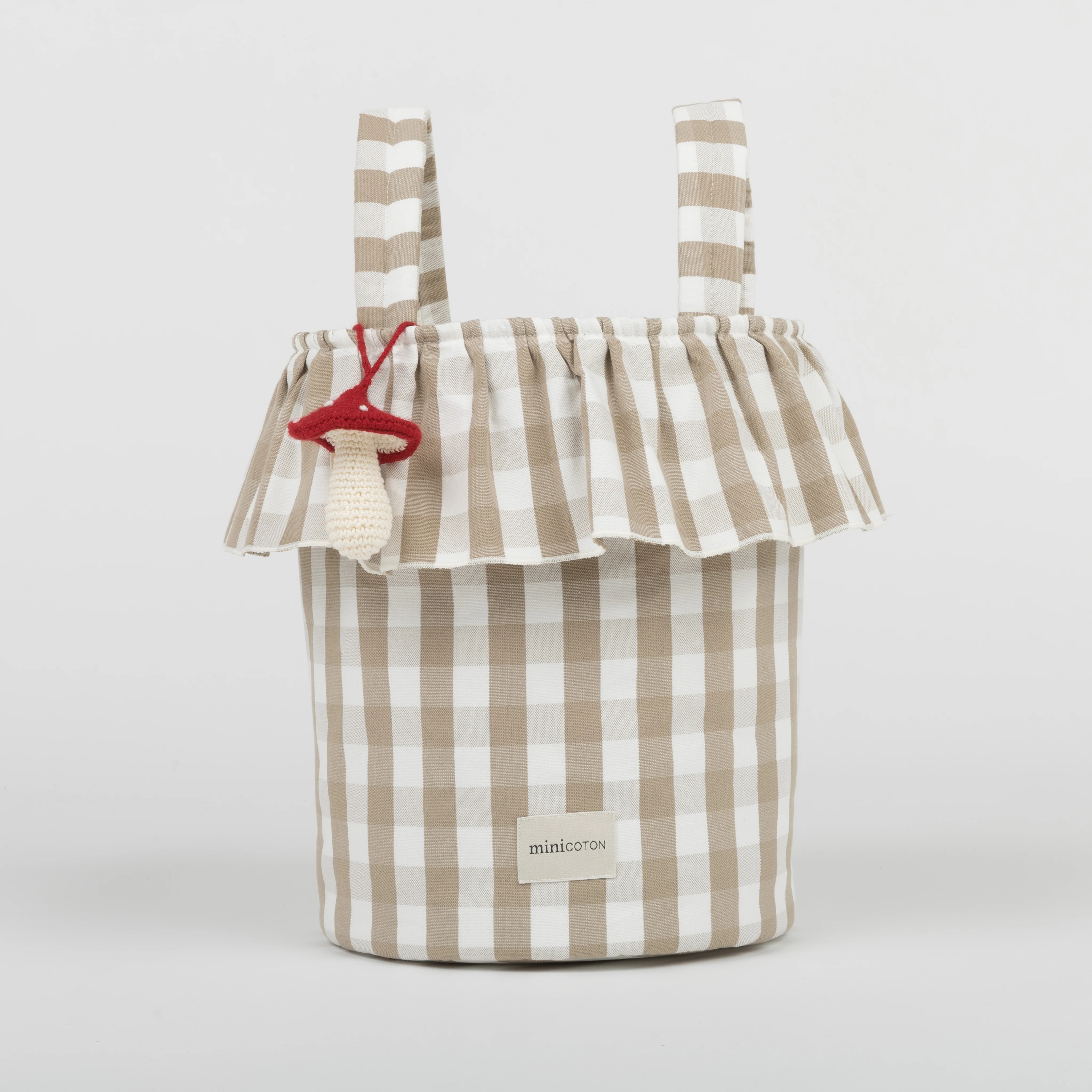 Basket Vichy - Oak + White - Image 3