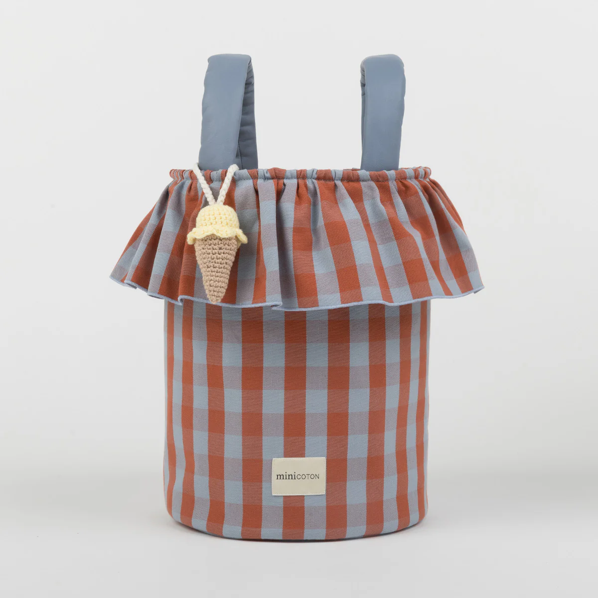 Basket Vichy - Red + Blue - Image 5