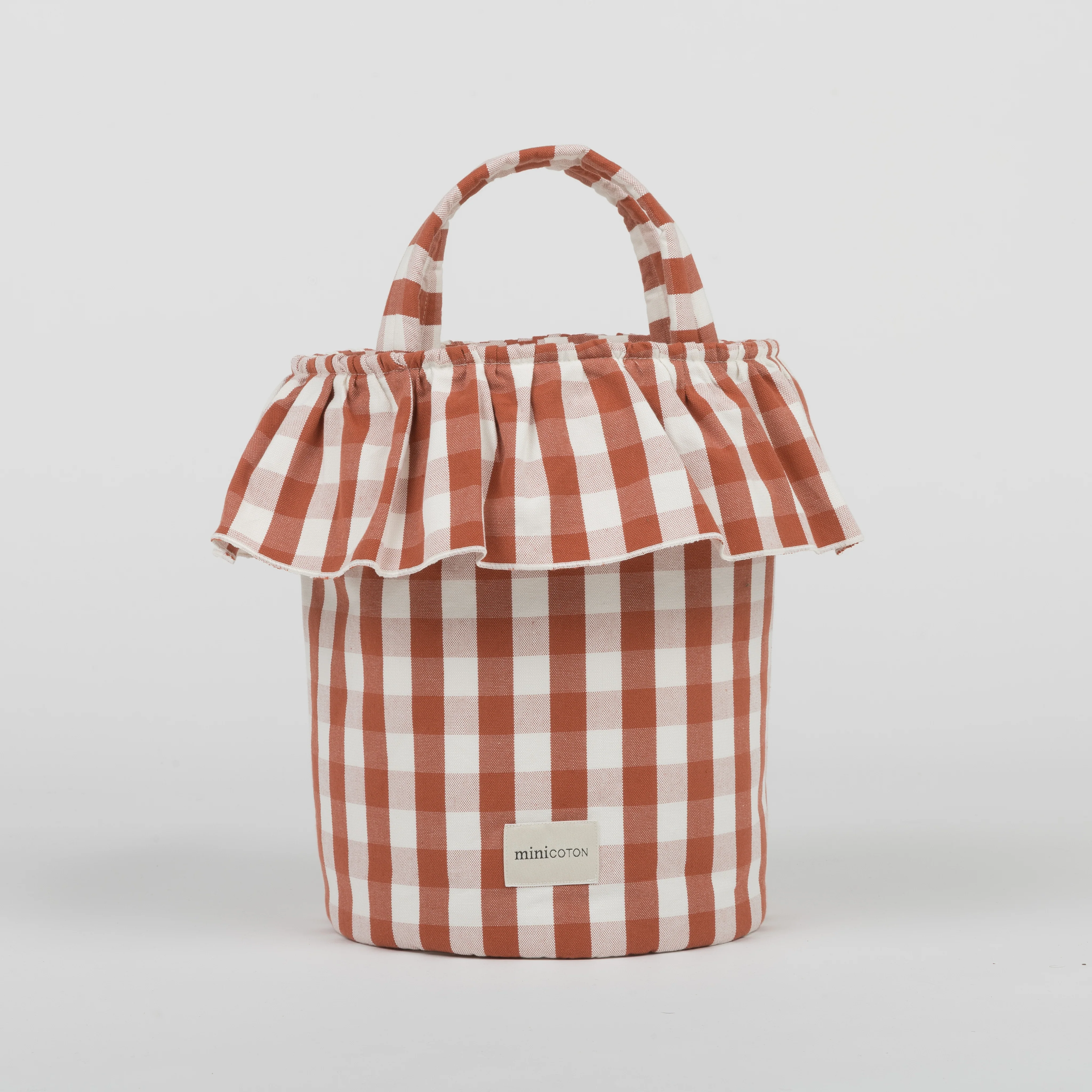 Basket Vichy - Red + Off White - Image 2