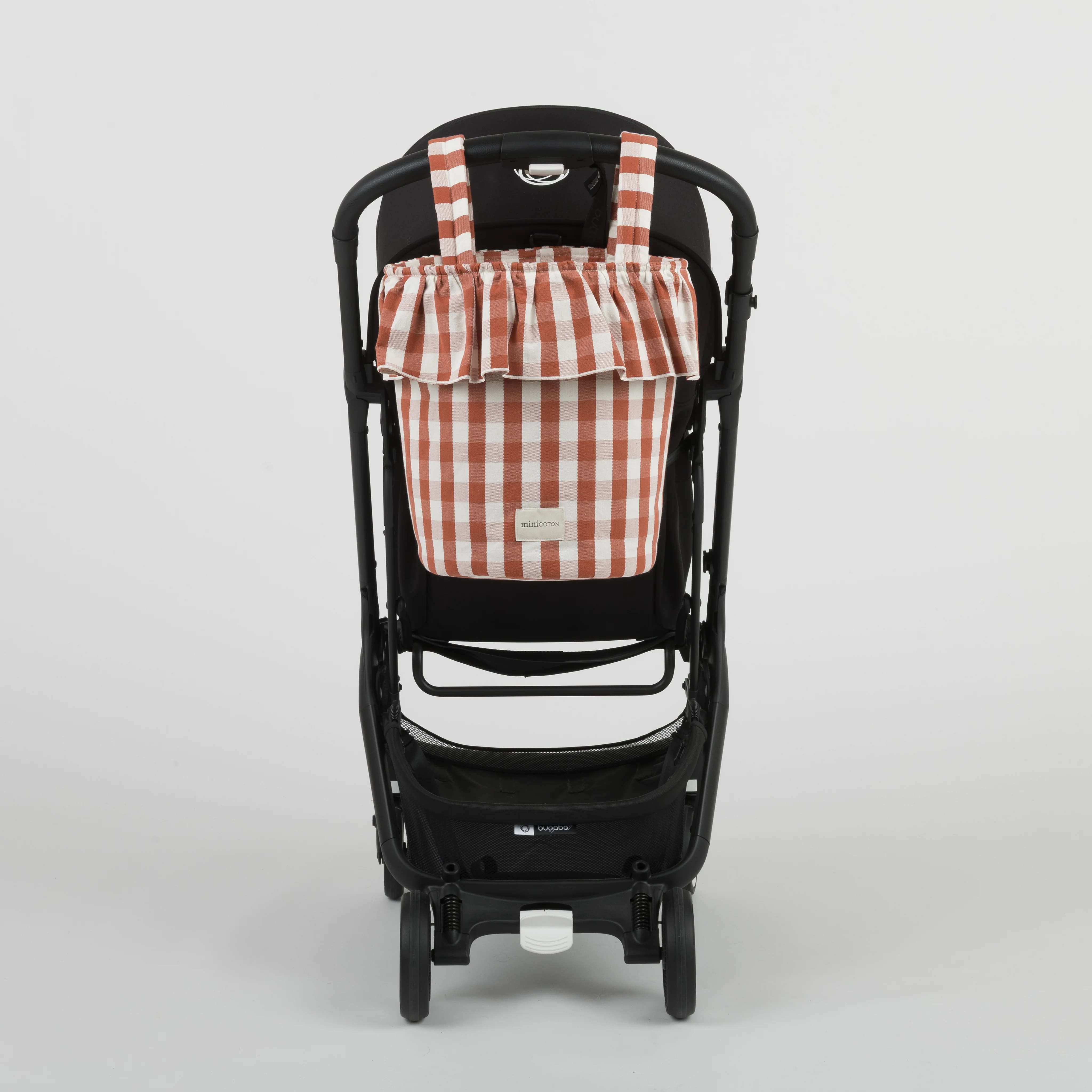 Basket Vichy - Red + Off White - Image 7