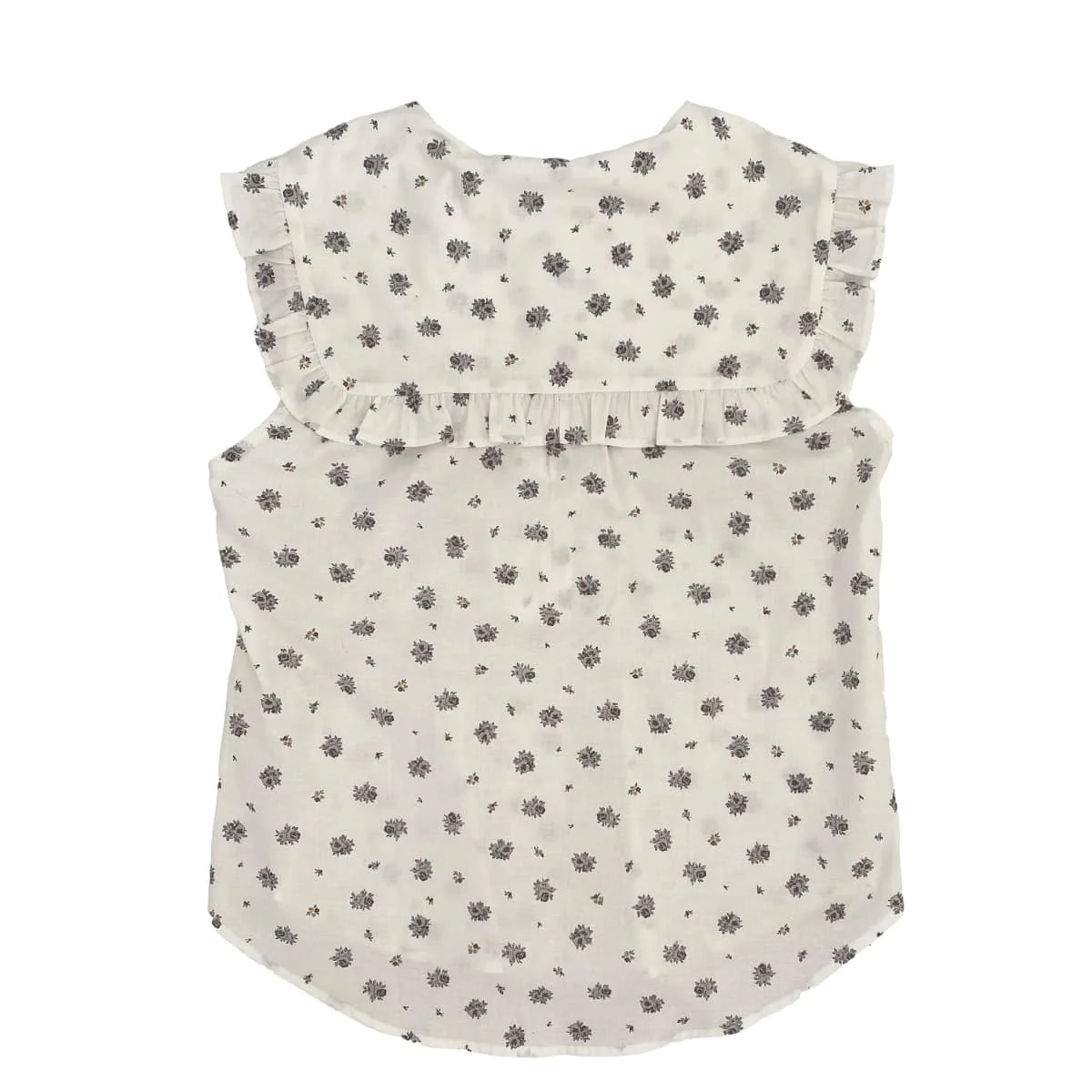 Blusa Cuello Flor Gris - Image 2