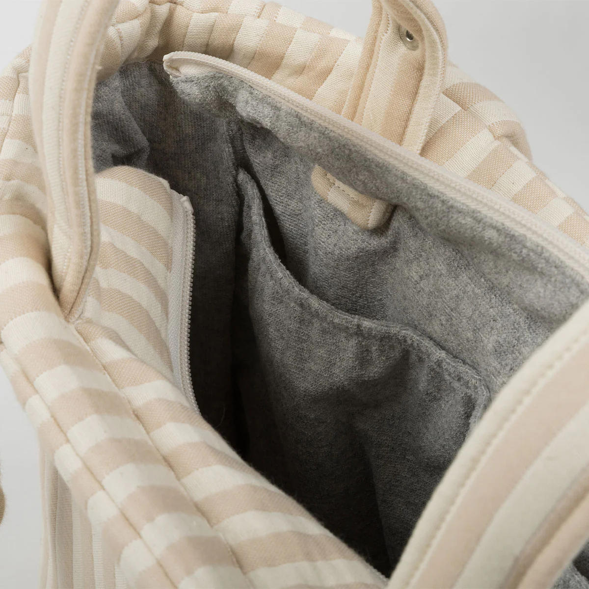 Bolsa Handle Rayas Nude - Image 4