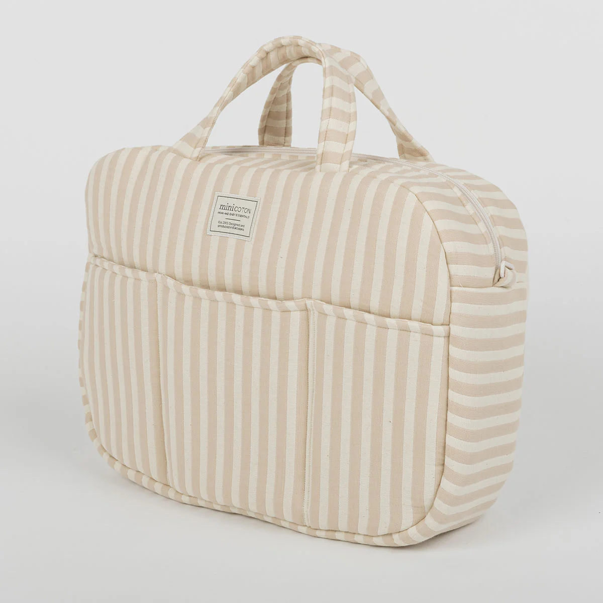 Bolsa Maternidad Rayas Nude - Image 2