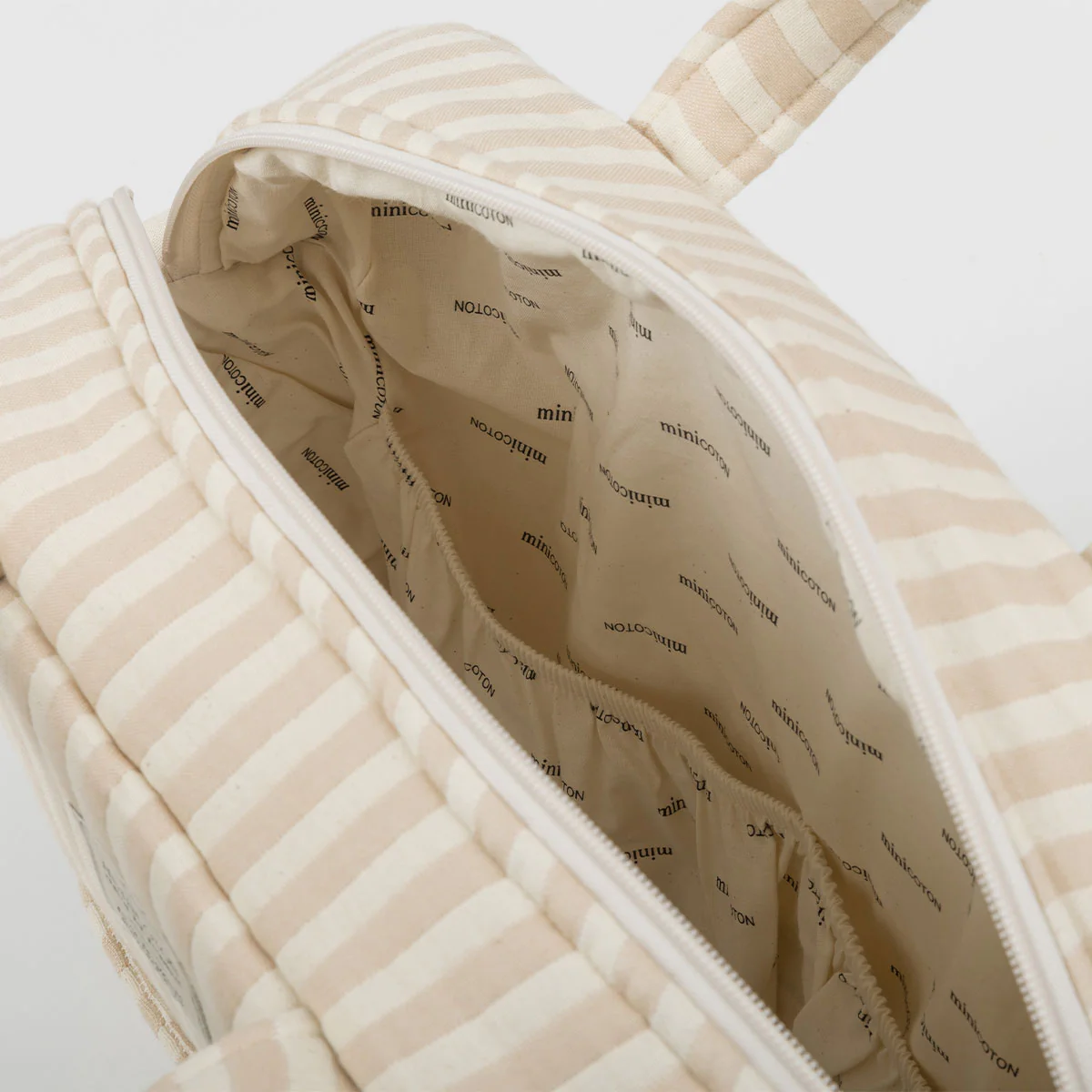 Bolsa Maternidad Rayas Nude - Image 3
