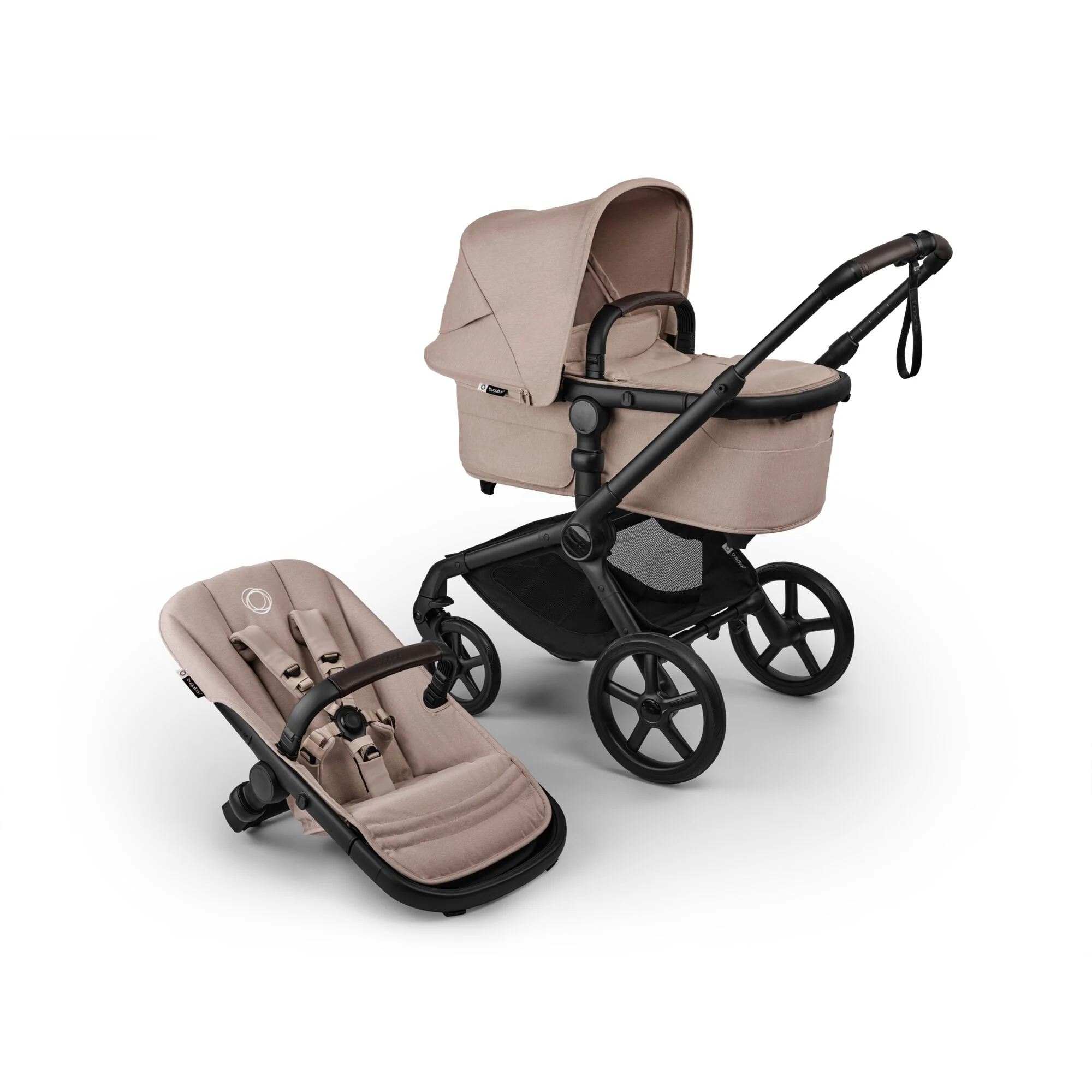 Bugaboo Fox 5 Renew Silla+Capazo Desert taupe melange/Desert taupe melange/Negro - Image 3