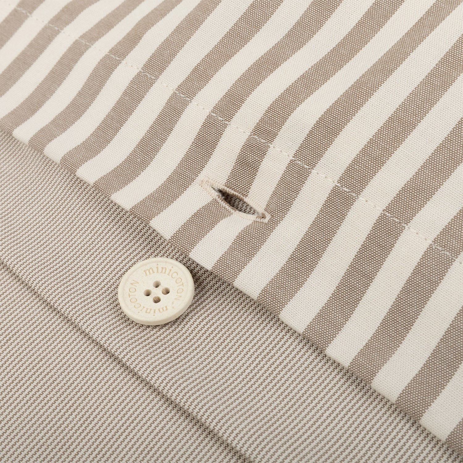 Funda Nórdica Reversible Cuna Beige Stripes - Image 6
