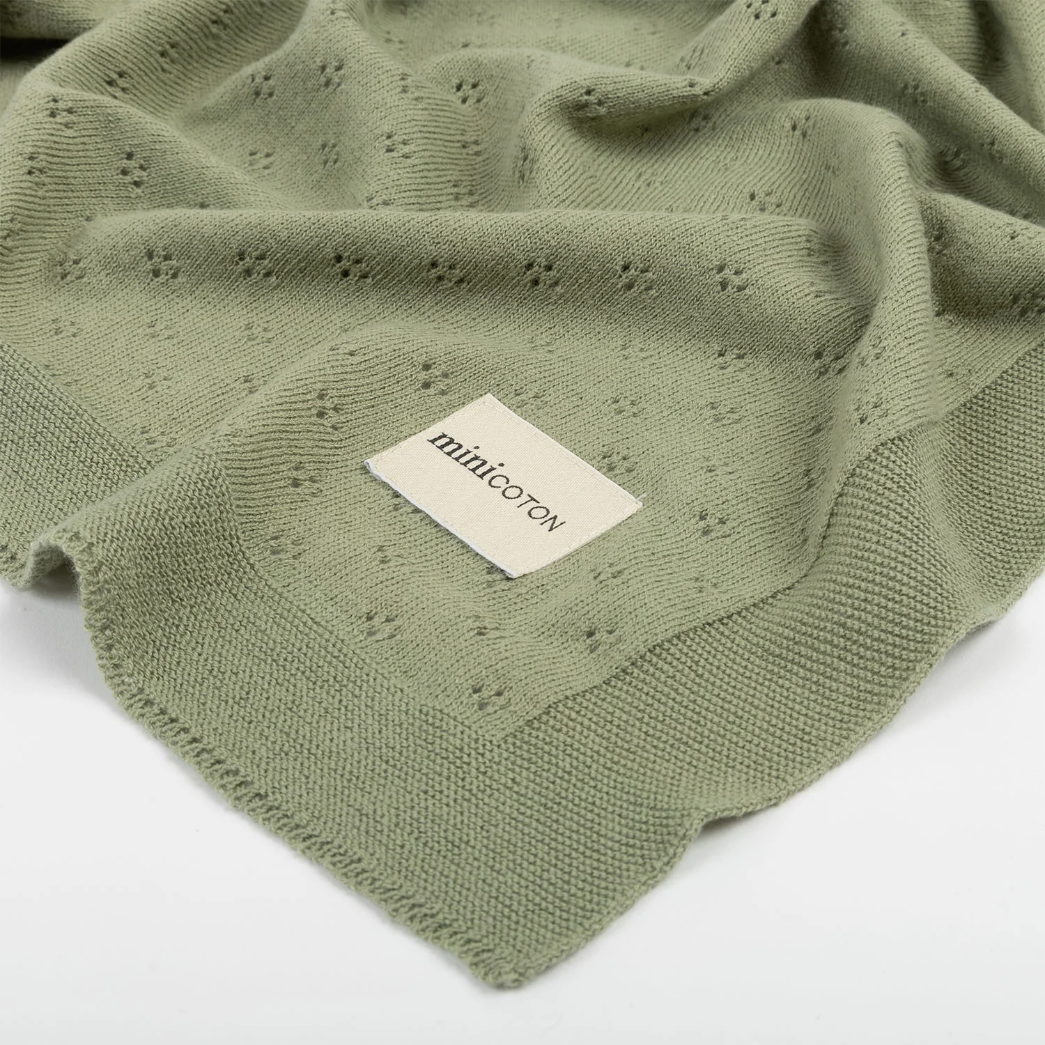 Manta Holey Knit Musgo - Image 2
