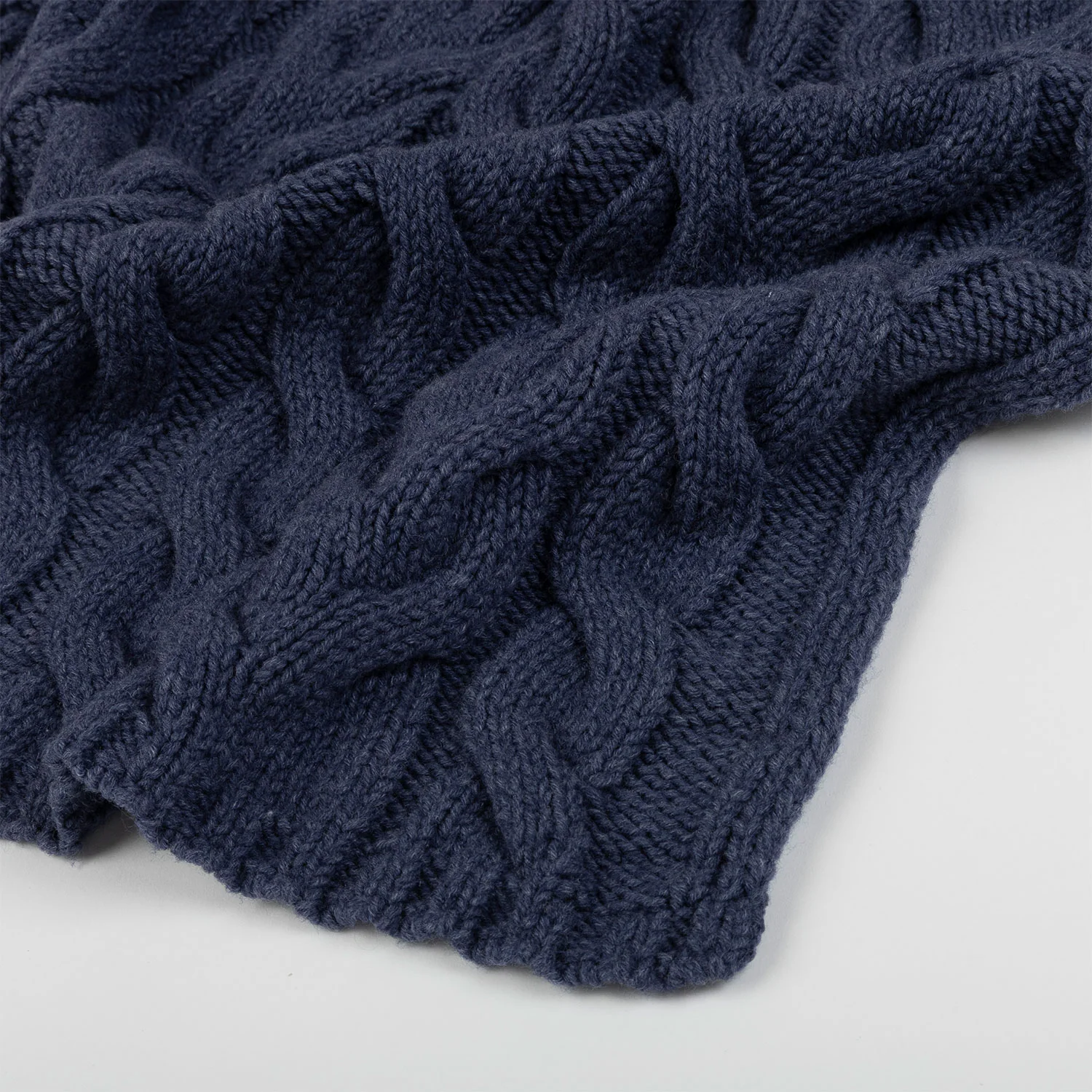 Manta Punto Trenzado Navy Melange - Image 2