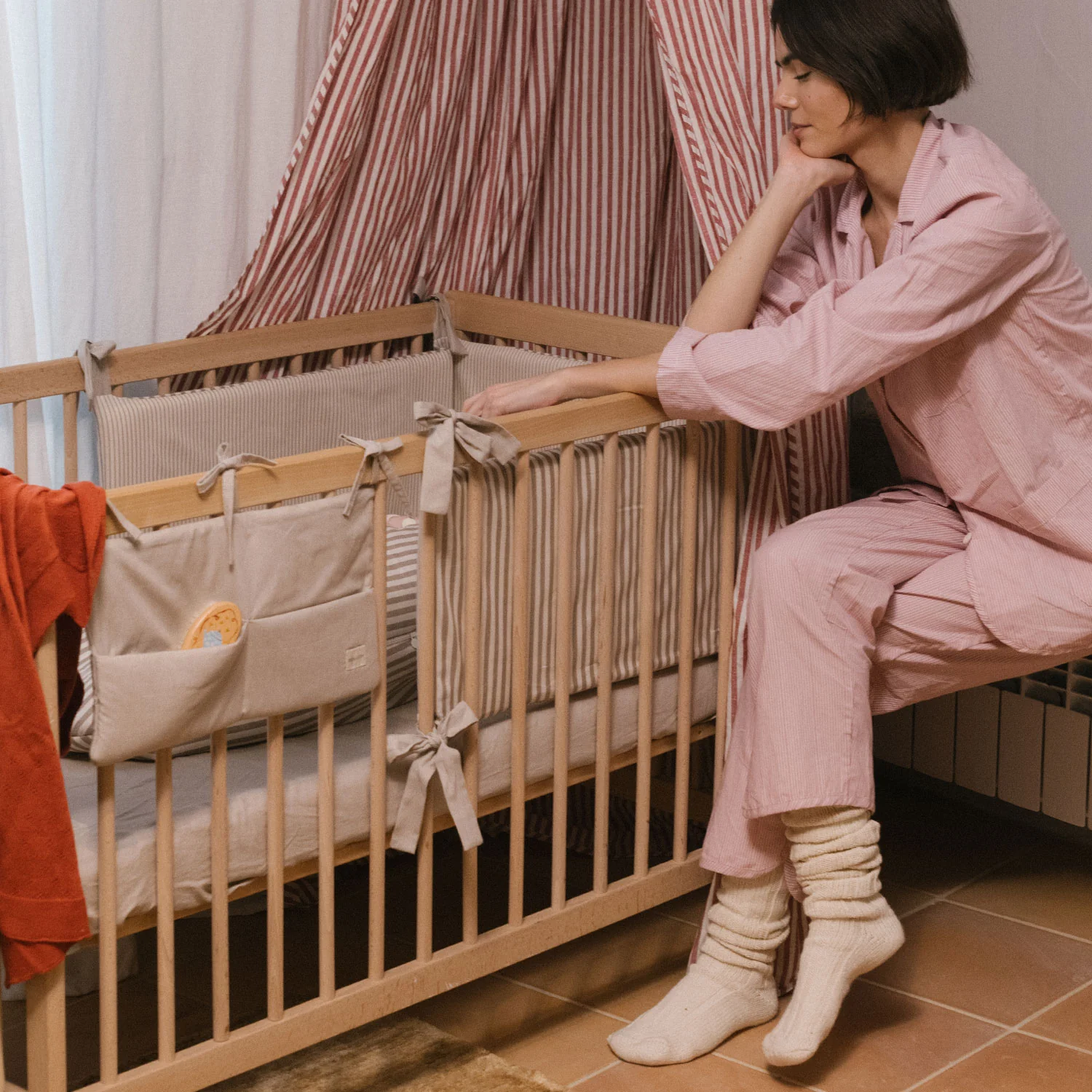 Organizador Cuna Beige Stripes - Image 2