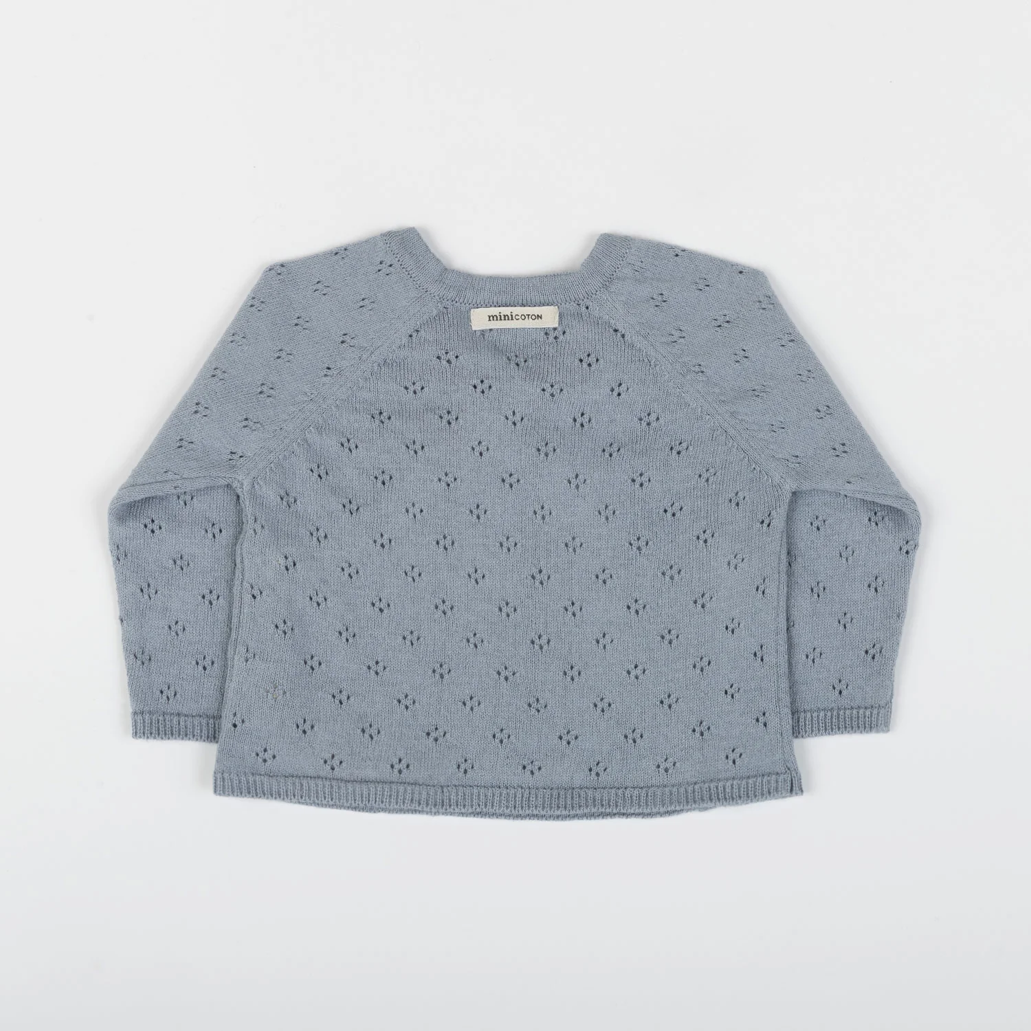 Top Knit Holey Blue - Image 3