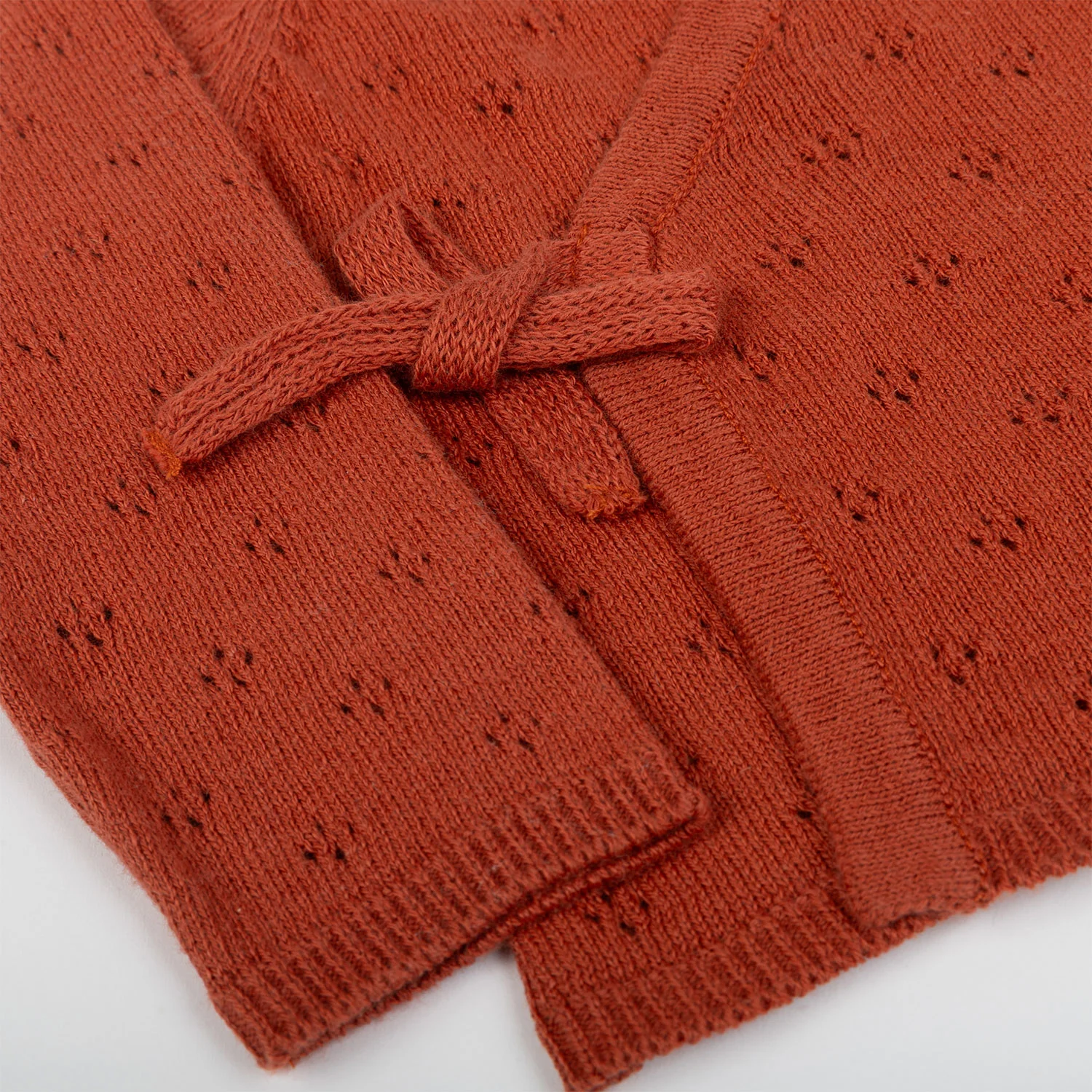 Top Knit Holey Red - Image 2