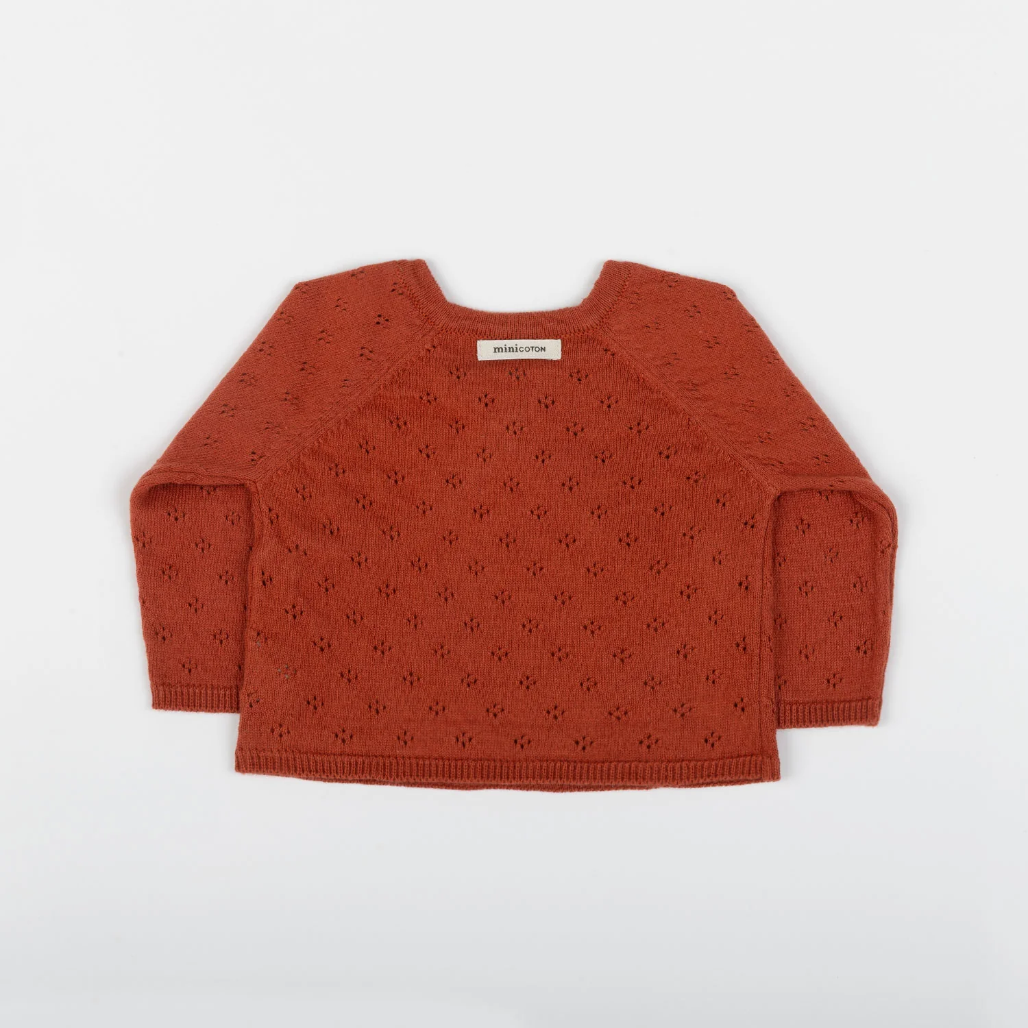 Top Knit Holey Red - Image 3